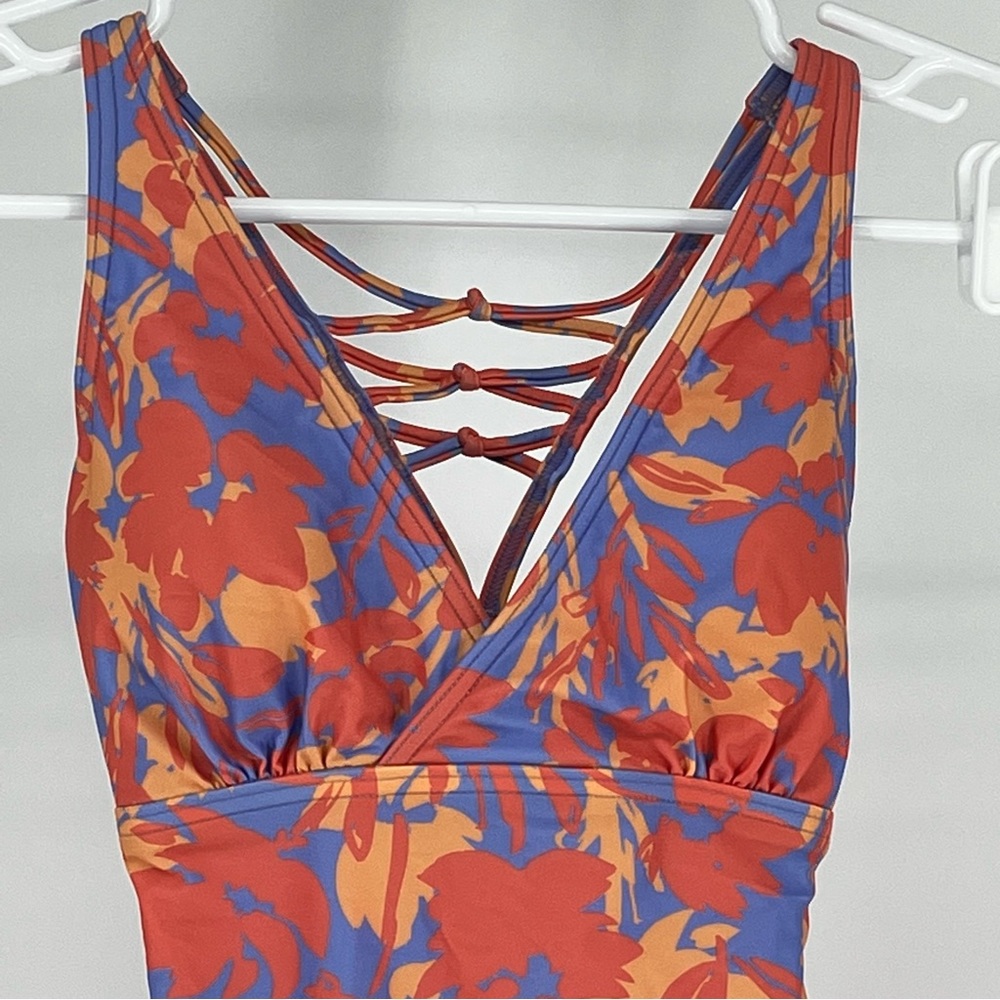 PRANA NWT ATALIA ONE PIECE SWIMSUIT IN MORNING GLORY BLOOM SMALL AND MEDIUM - Picture 7 of 12